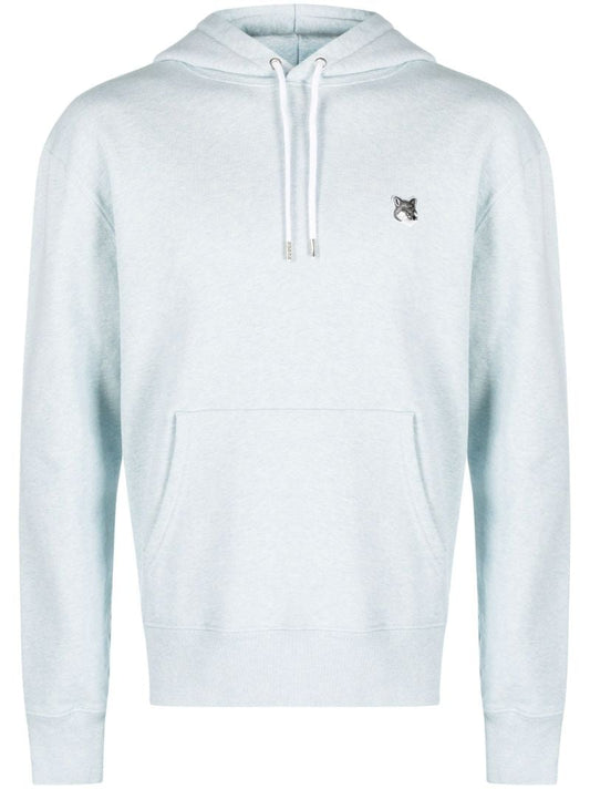 Blue Fox Head Patch Cotton Hoodie
