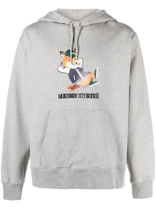 Grey Dressed Fox Relaxed Hoodie