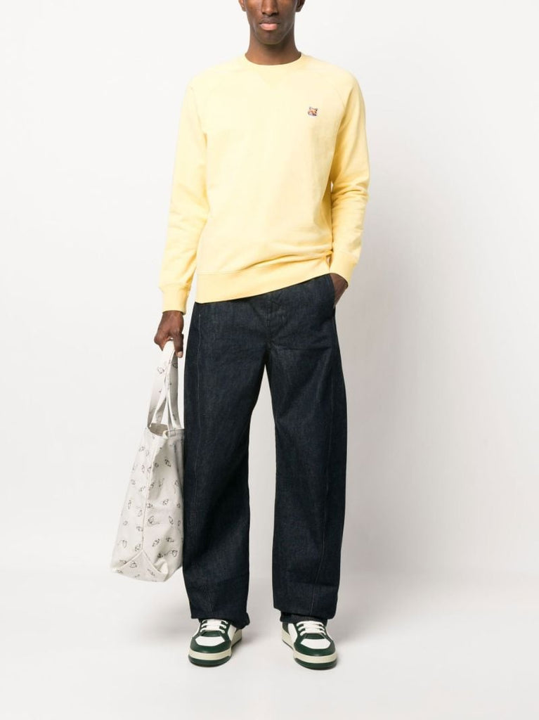 Yellow Fox Patch Cotton Sweatshirt