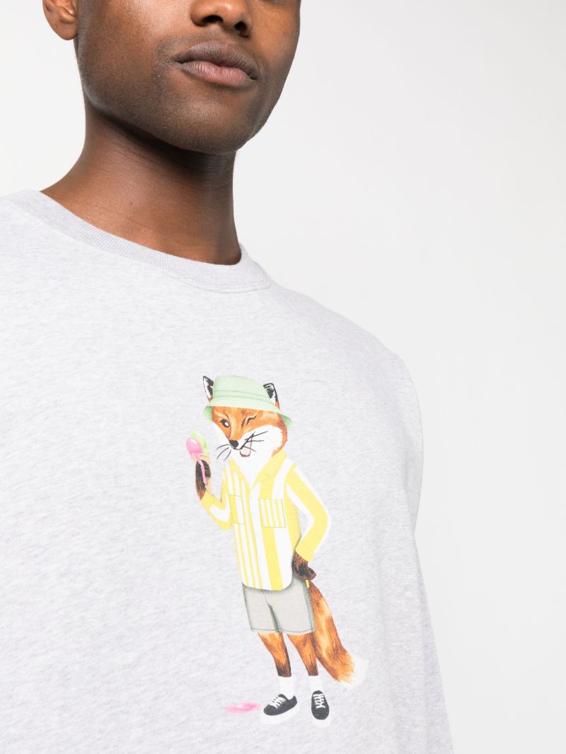 Grey Dressed Fox Cotton Sweatshirt