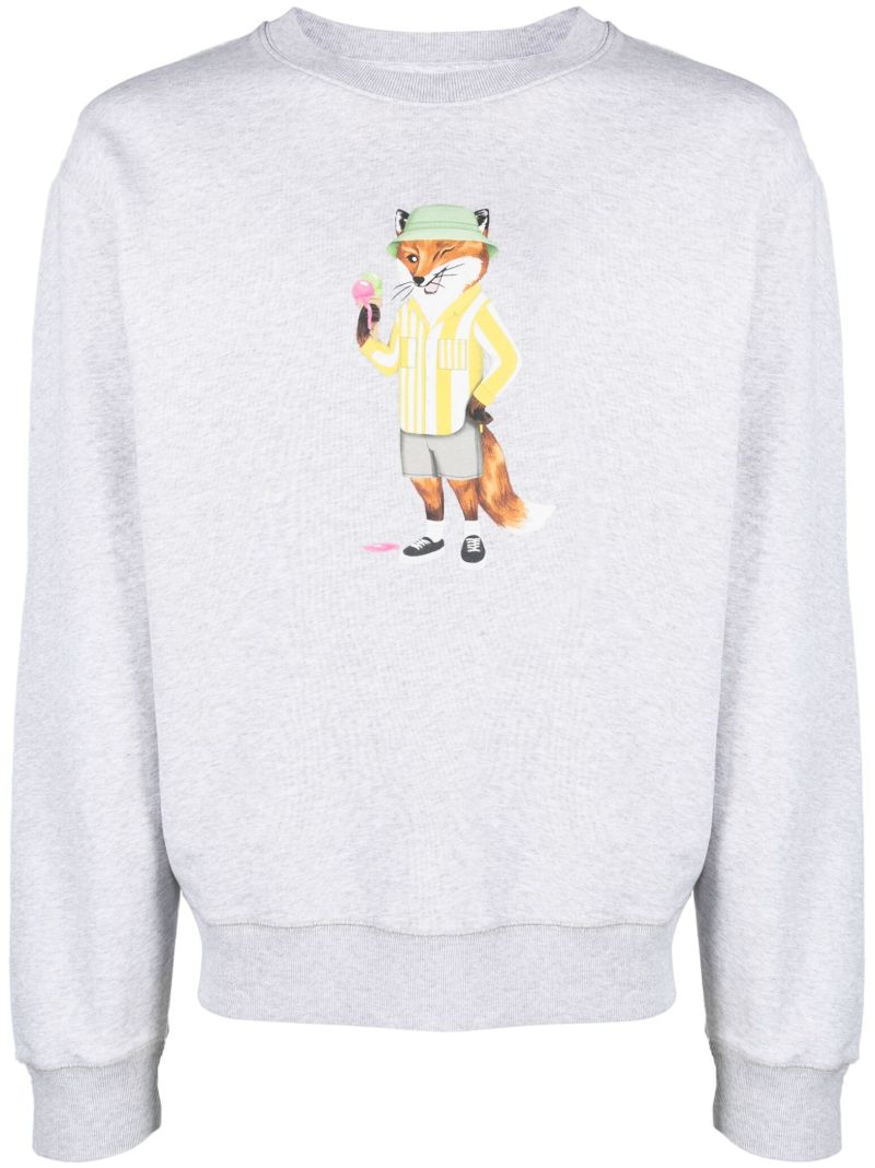 Grey Dressed Fox Cotton Sweatshirt