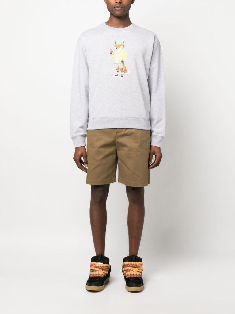 Grey Dressed Fox Cotton Sweatshirt