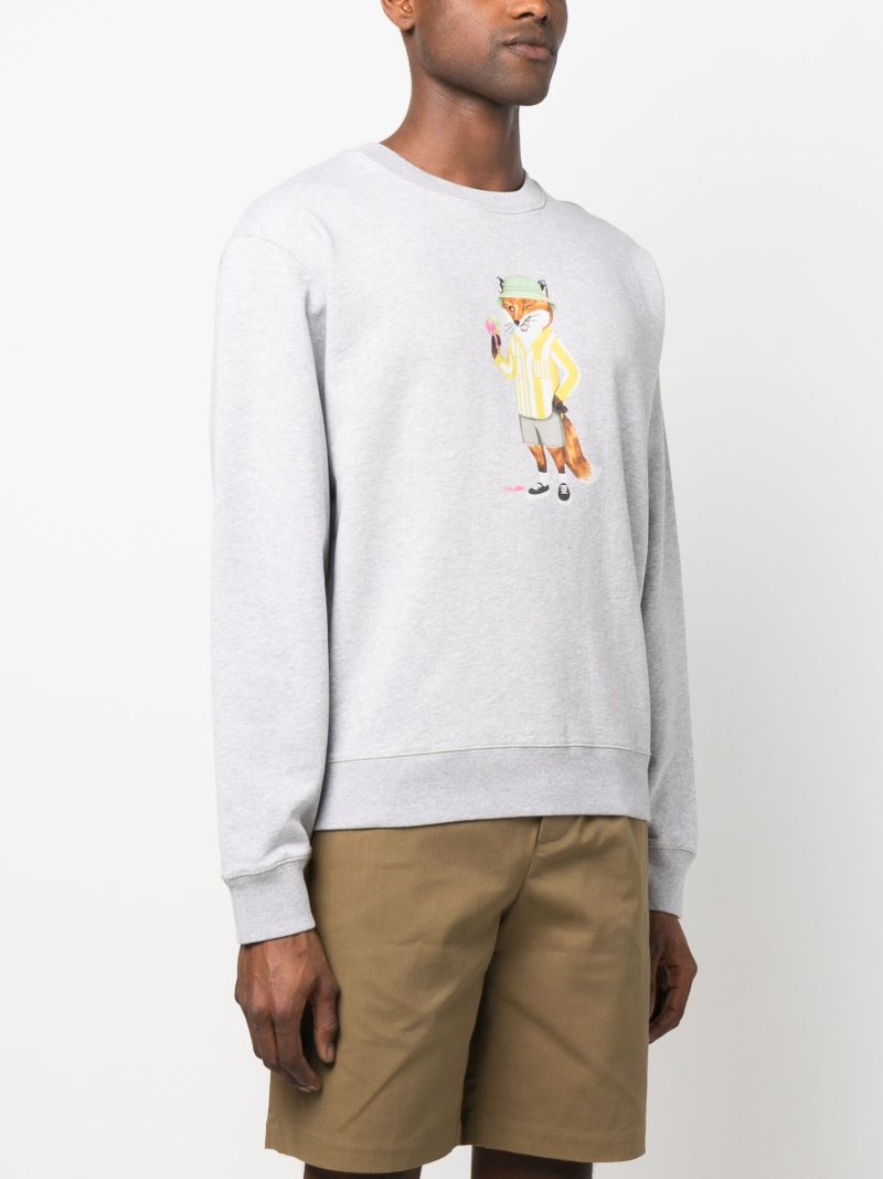 Grey Dressed Fox Cotton Sweatshirt
