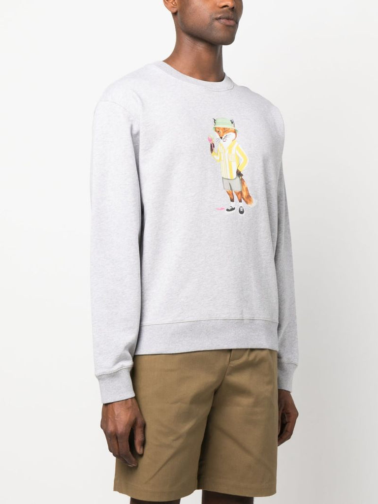 Grey Dressed Fox Cotton Sweatshirt