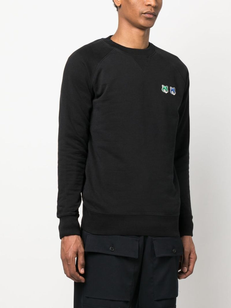 Black Double Fox Head Sweatshirt