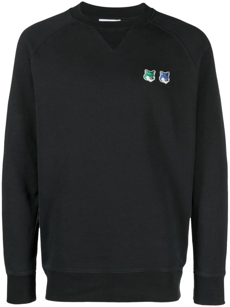 Black Double Fox Head Sweatshirt