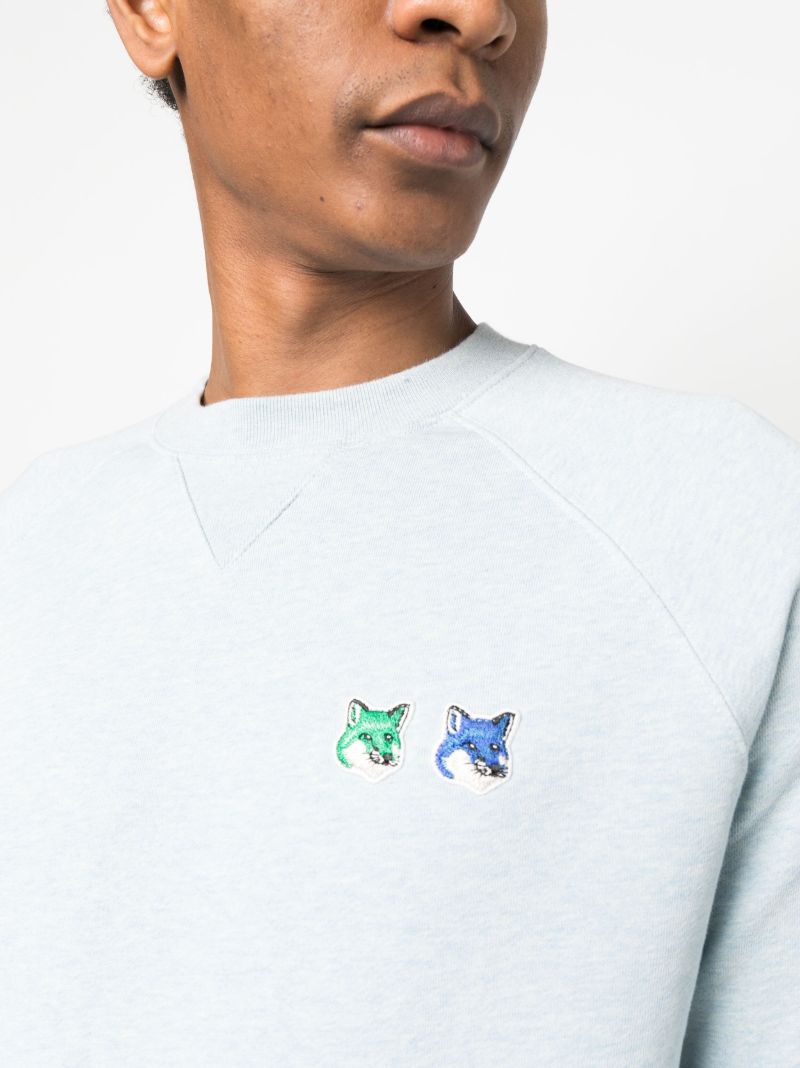 Blue Double Fox Head Sweatshirt