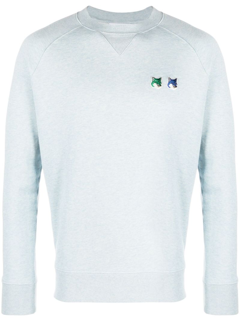 Blue Double Fox Head Sweatshirt