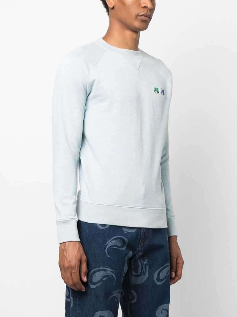 Blue Double Fox Head Sweatshirt
