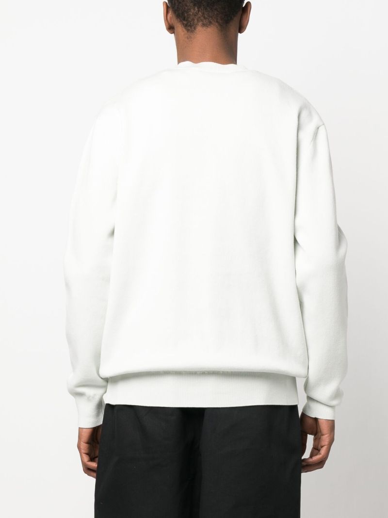 Blue Fox Head Cotton Sweater