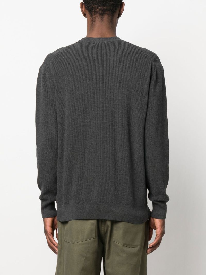 Grey Fox Patch Knitted Jumper