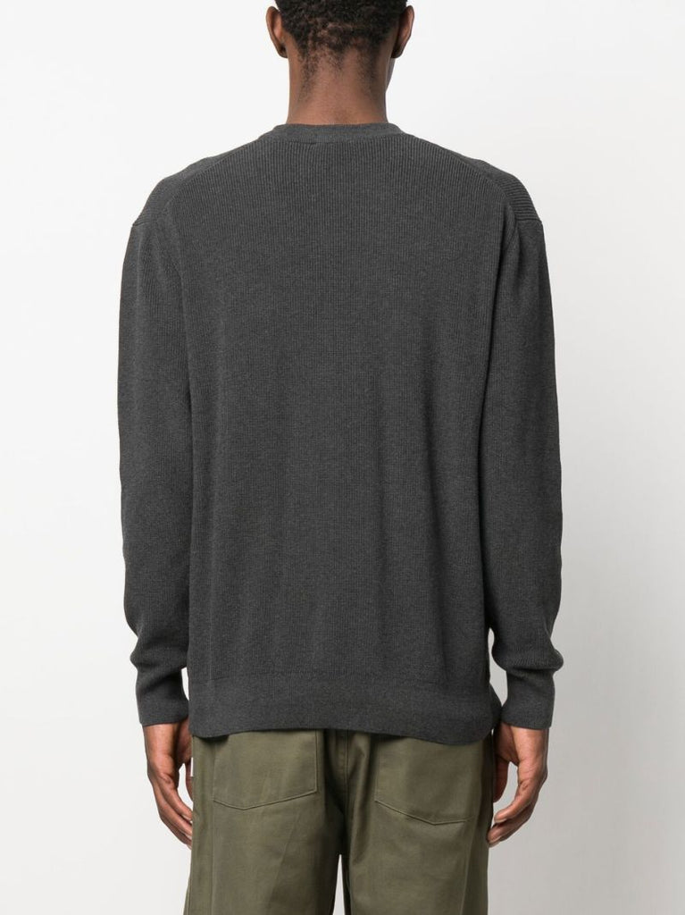 Grey Fox Patch Knitted Jumper
