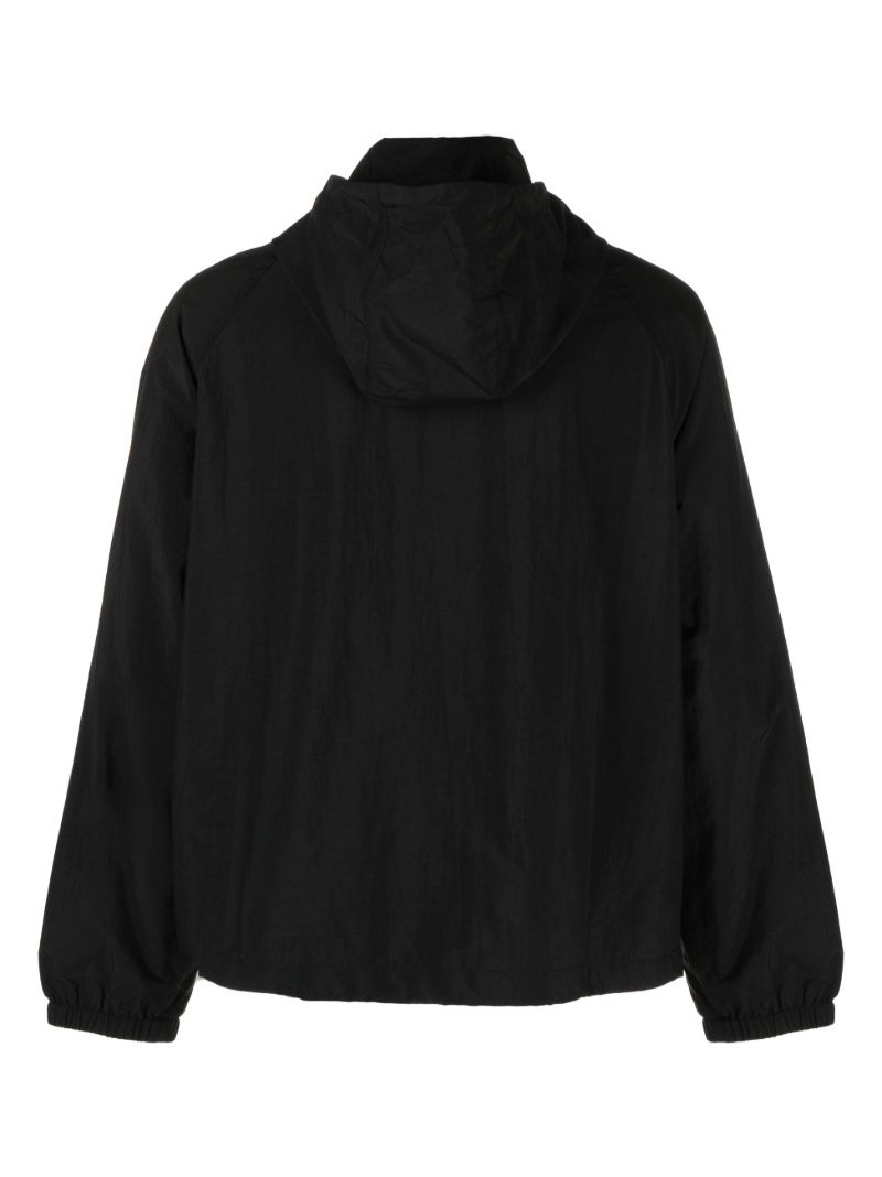 Black Fox Patch Hooded Jacket