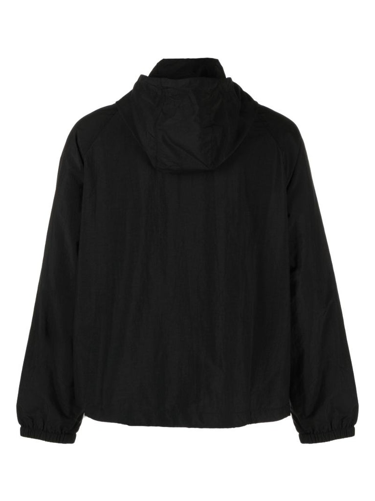 Black Fox Patch Hooded Jacket