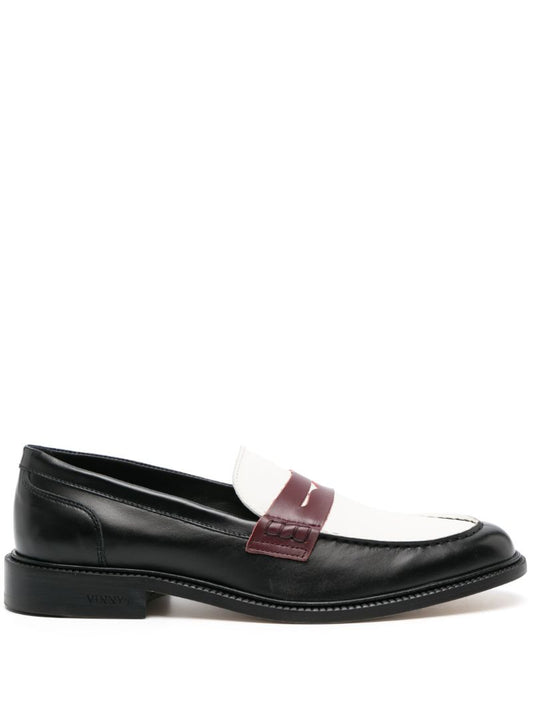 Black Townee Tricolour Penny Loafers