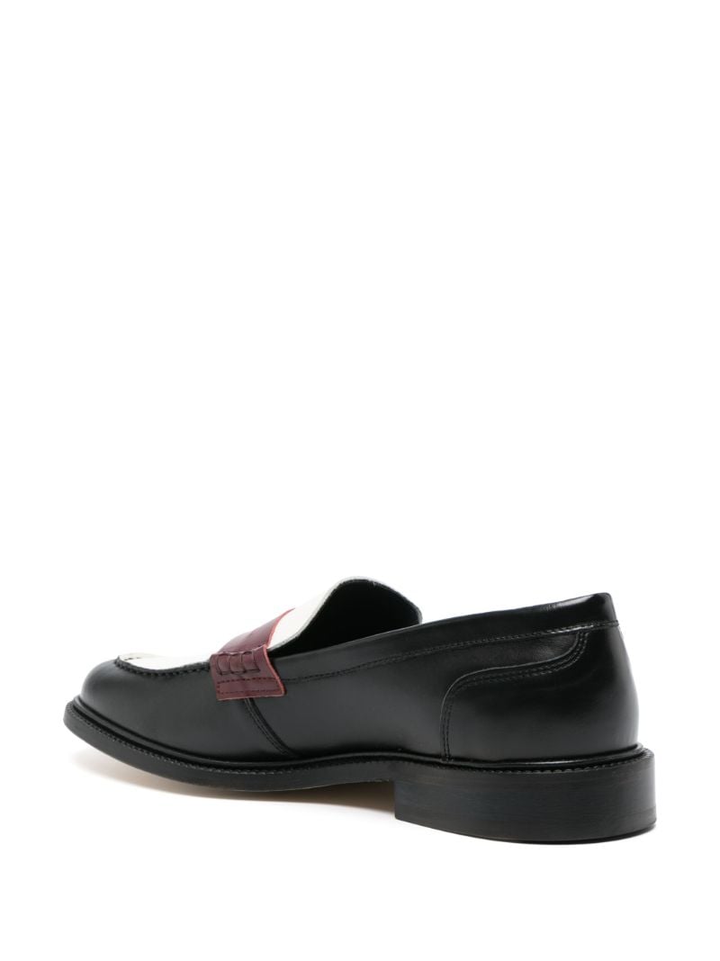Black Townee Tricolour Penny Loafers