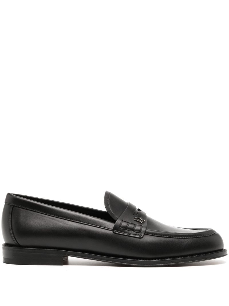 Black Granville Leather Loafers