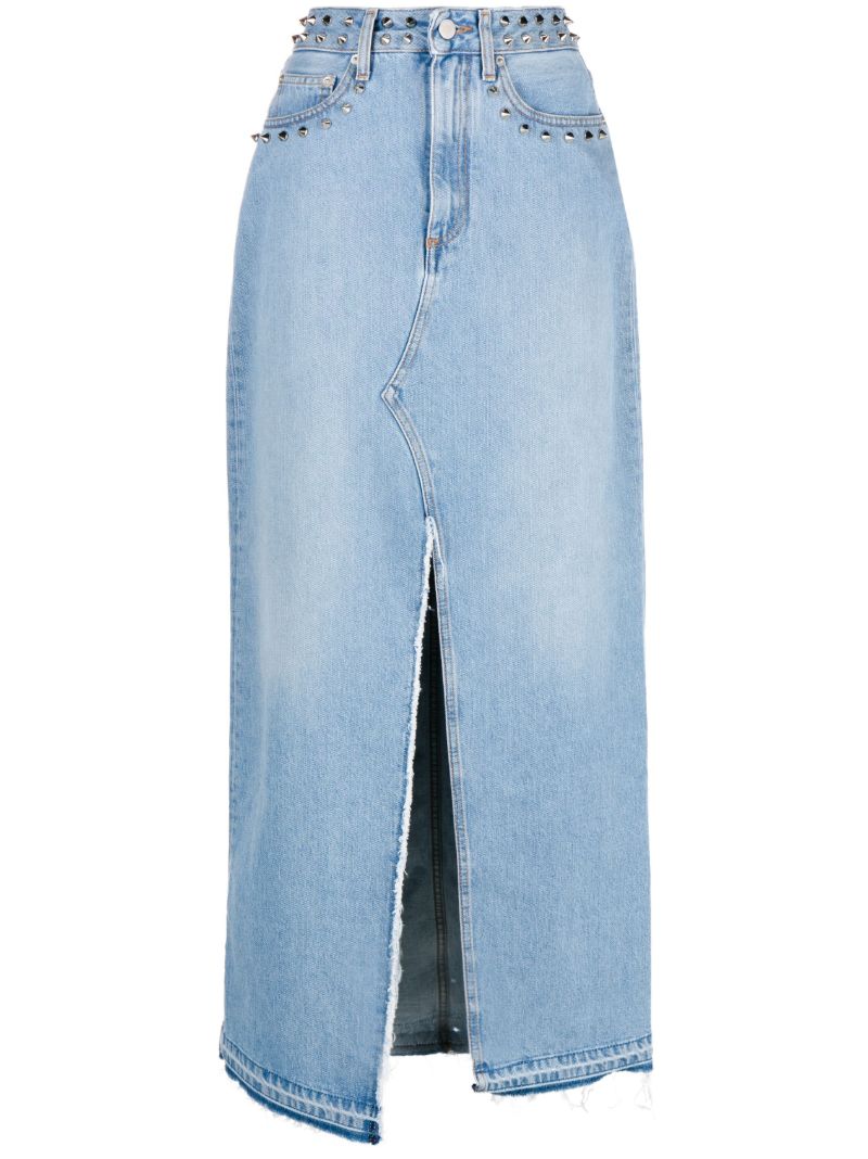 Blue Denim Maxi Skirt