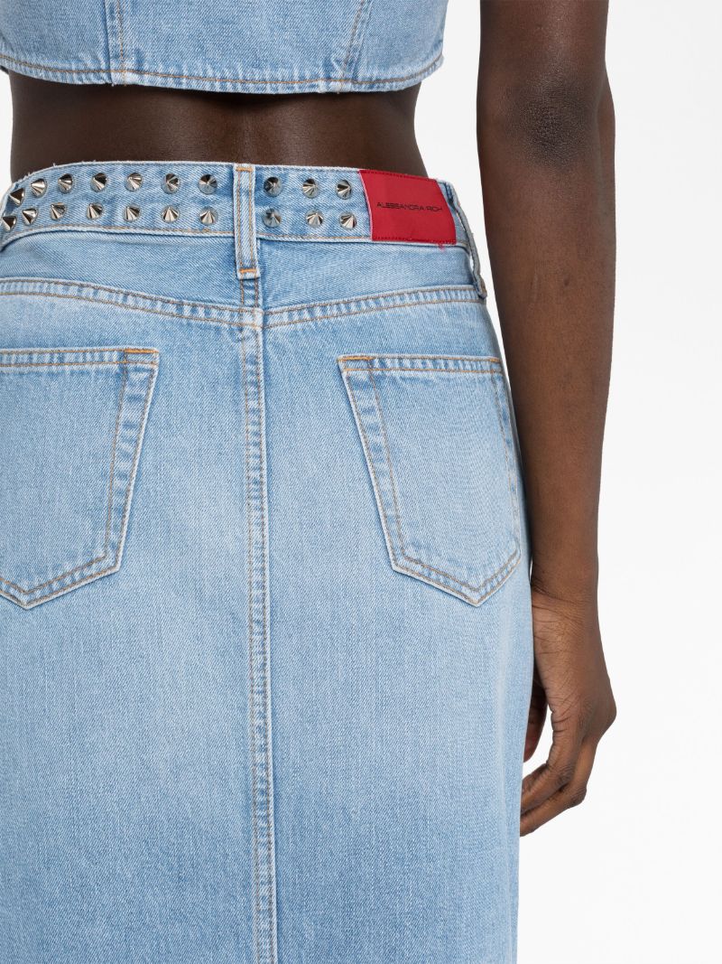 Blue Denim Maxi Skirt