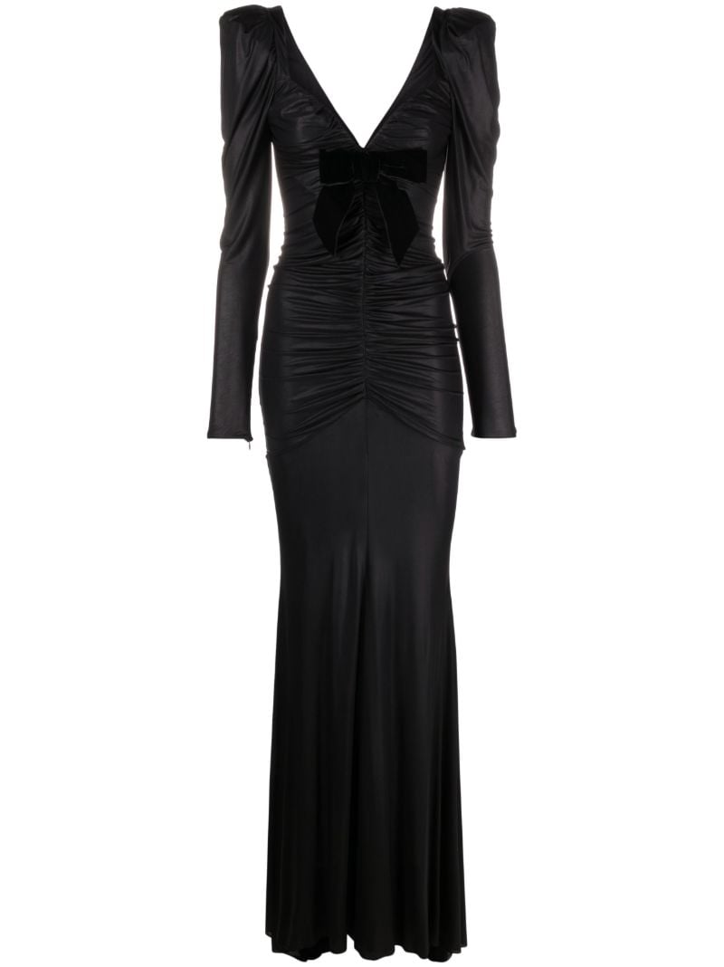 Black Ruched Gown
