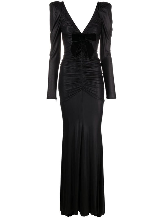 Black Ruched Gown