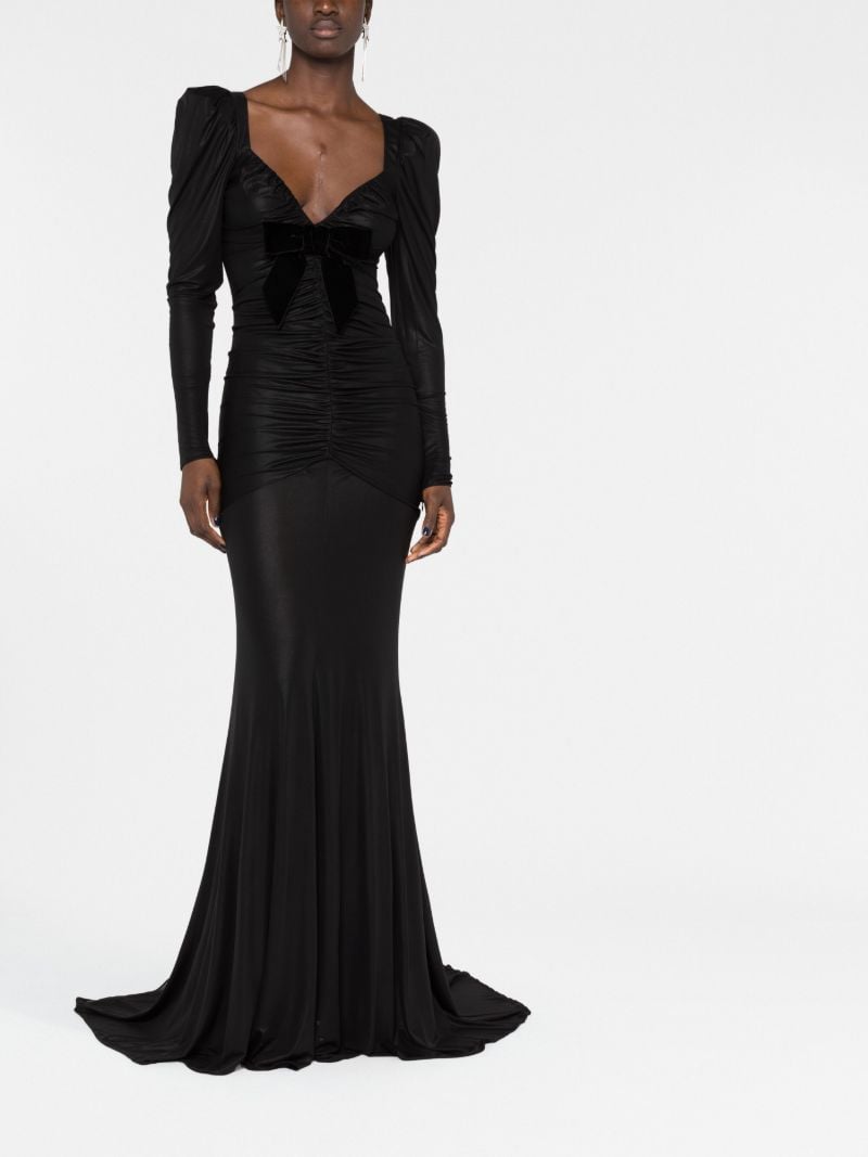 Black Ruched Gown