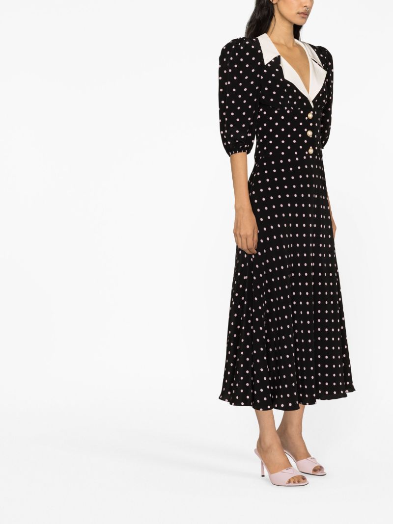 Black Polka-dot A-line Dress