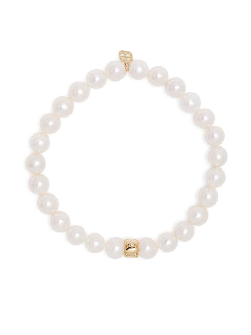 14kt Yellow Gold Marquise Eye Pearl Bracelet