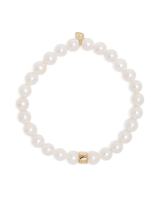 14kt Yellow Gold Marquise Eye Pearl Bracelet
