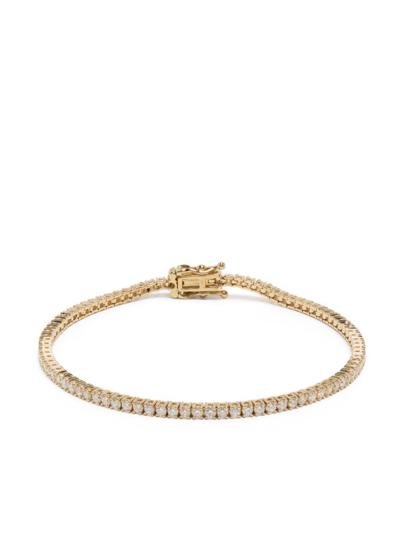 14k Yellow Gold Diamond Tennis Bracelet
