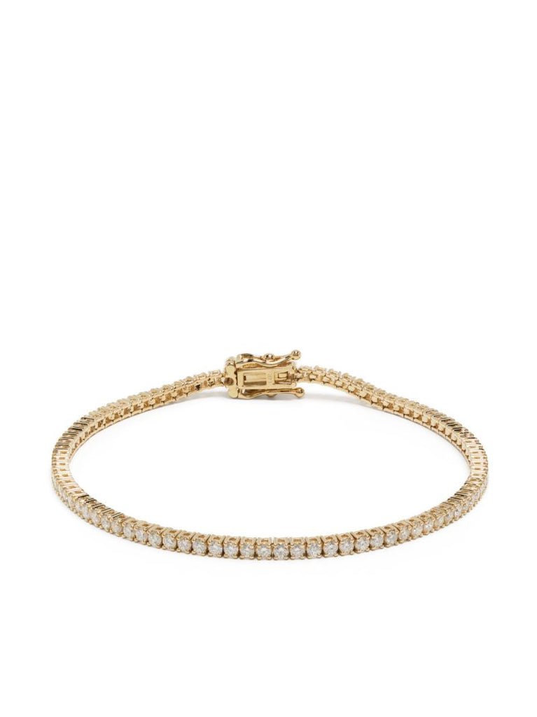 14k Yellow Gold Diamond Tennis Bracelet