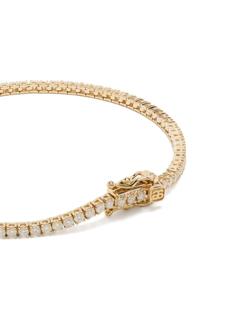14k Yellow Gold Diamond Tennis Bracelet