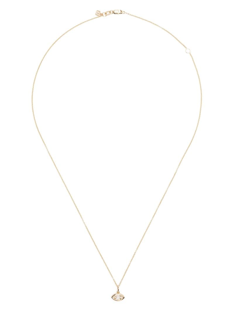 14kt Marquise Eye Diamond Necklace