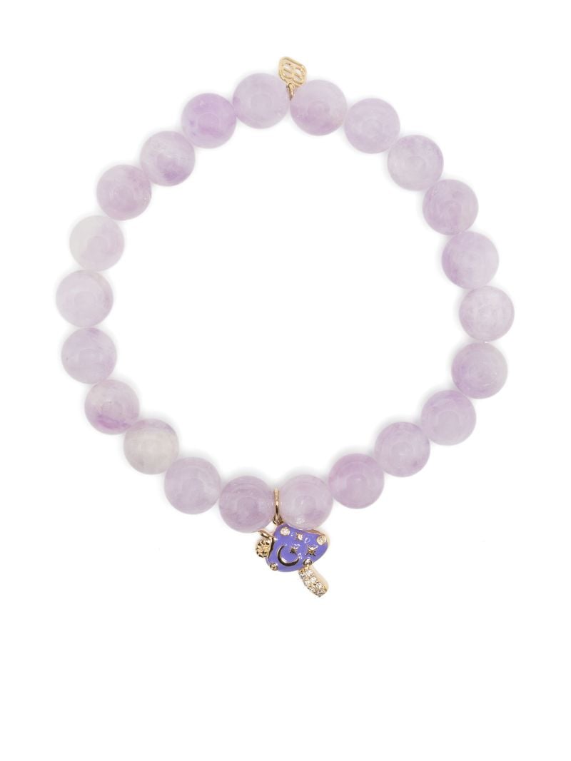 14kt Yellow Gold Celestial Mushroom Amethyst Bracelet