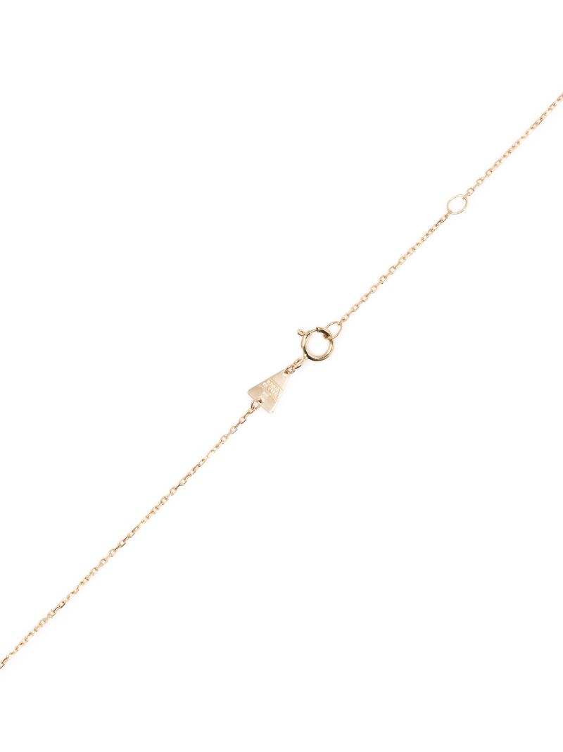 14k Yellow Gold Half Riviera Sapphire and Diamond Necklace