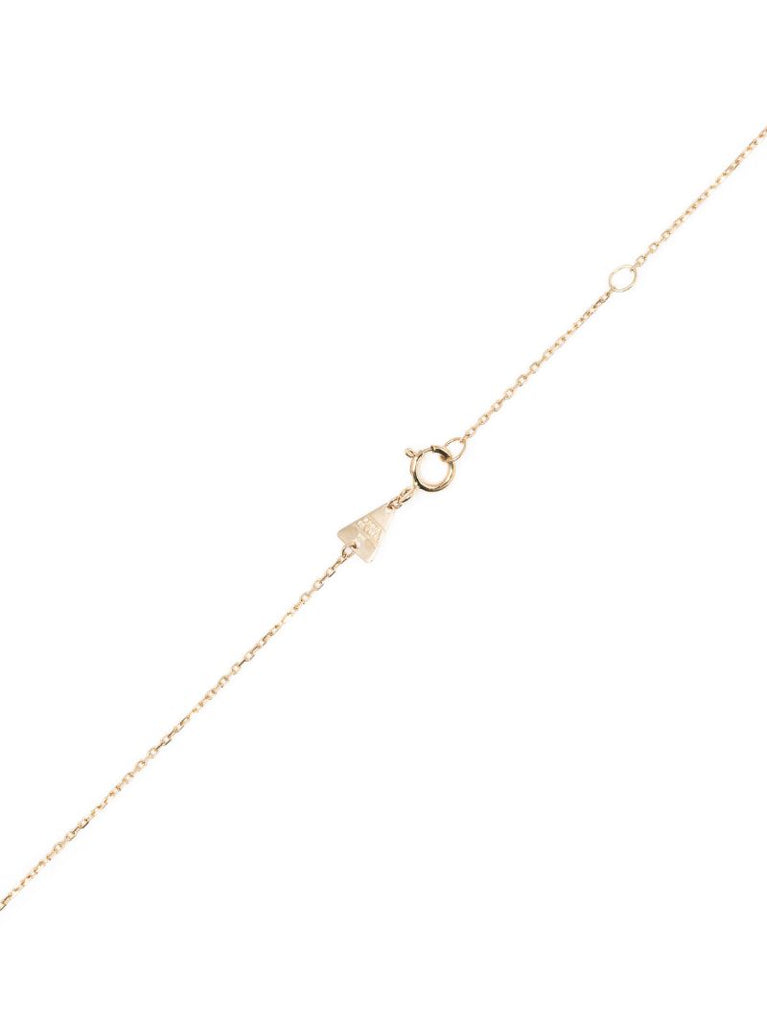 14k Yellow Gold Half Riviera Sapphire and Diamond Necklace