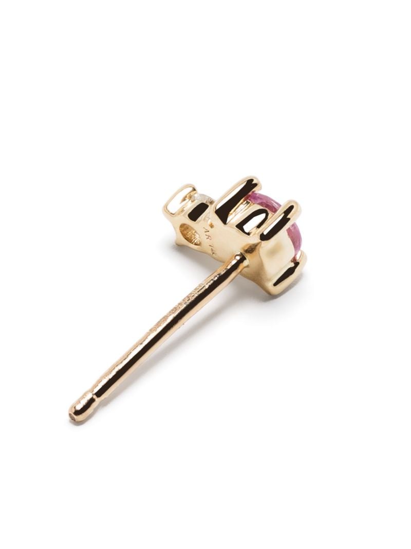 14k Yellow Gold Amigos Sapphire and Diamond Stud Earrings