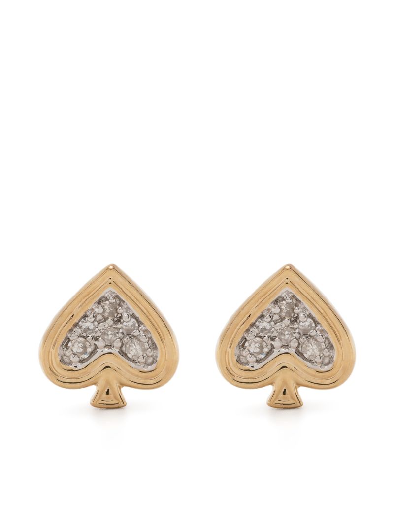 14k Yellow Gold Make Your Move Diamond Stud Earrings