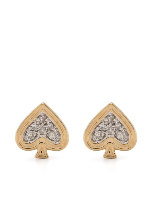 14k Yellow Gold Make Your Move Diamond Stud Earrings