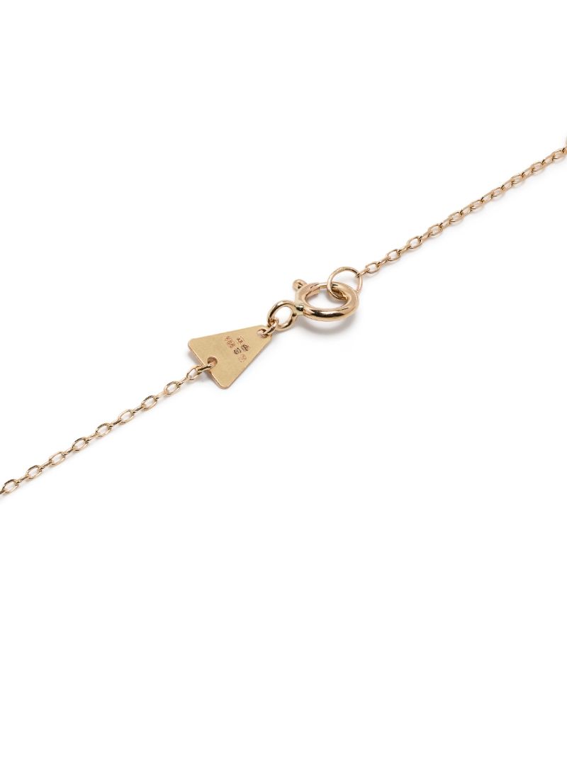 14k Yellow Gold Wishbone Diamond Necklace