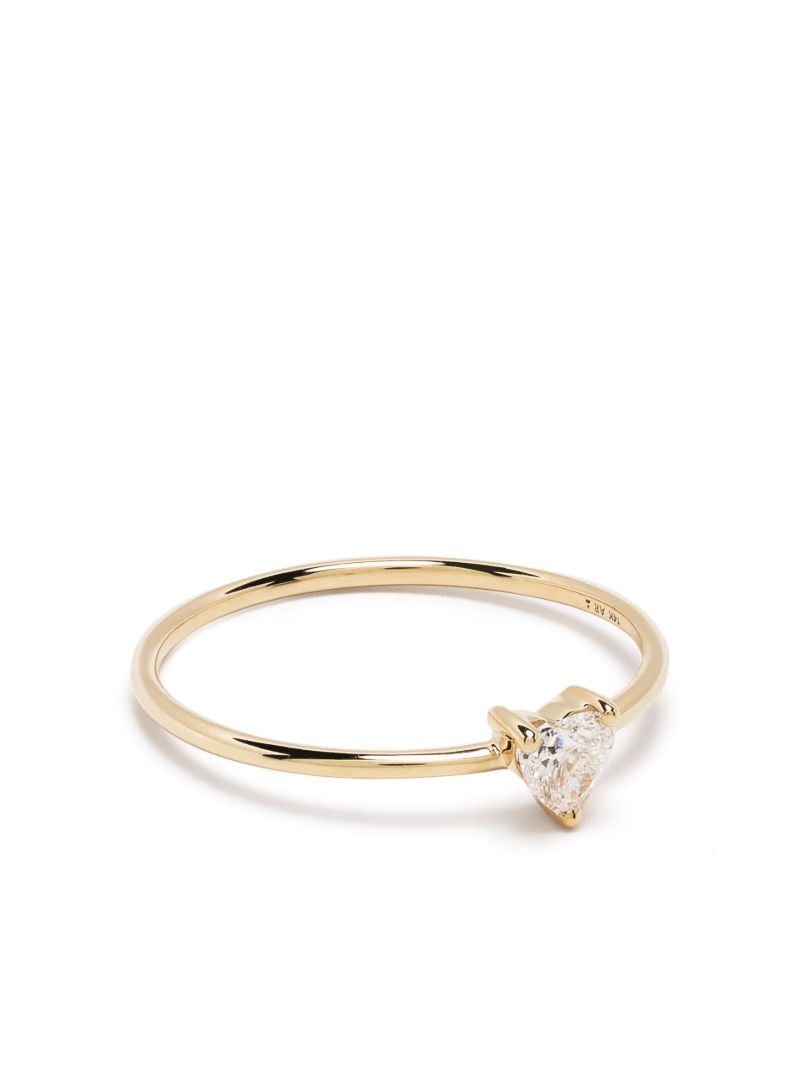 14k Yellow Gold Love Diamond Ring