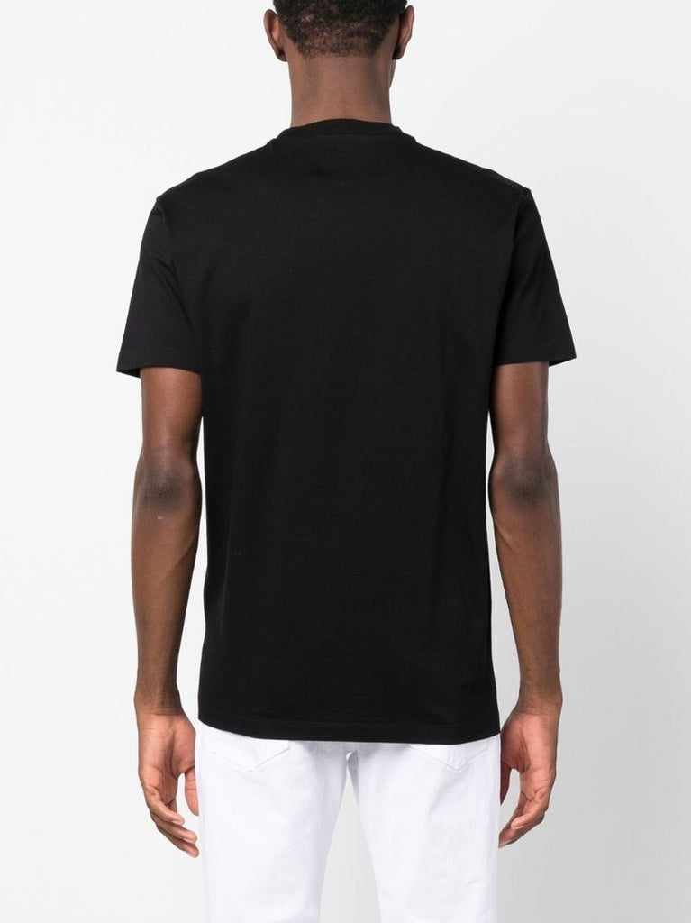 Black Graphic Print Cotton T-shirt