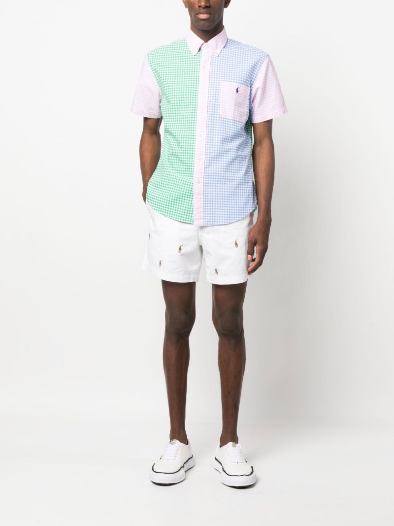 White Polo Pony Cotton Shorts