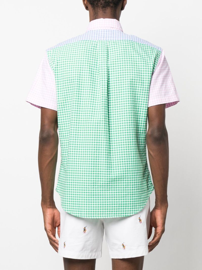 Green Polo Pony Gingham Cotton Shirt