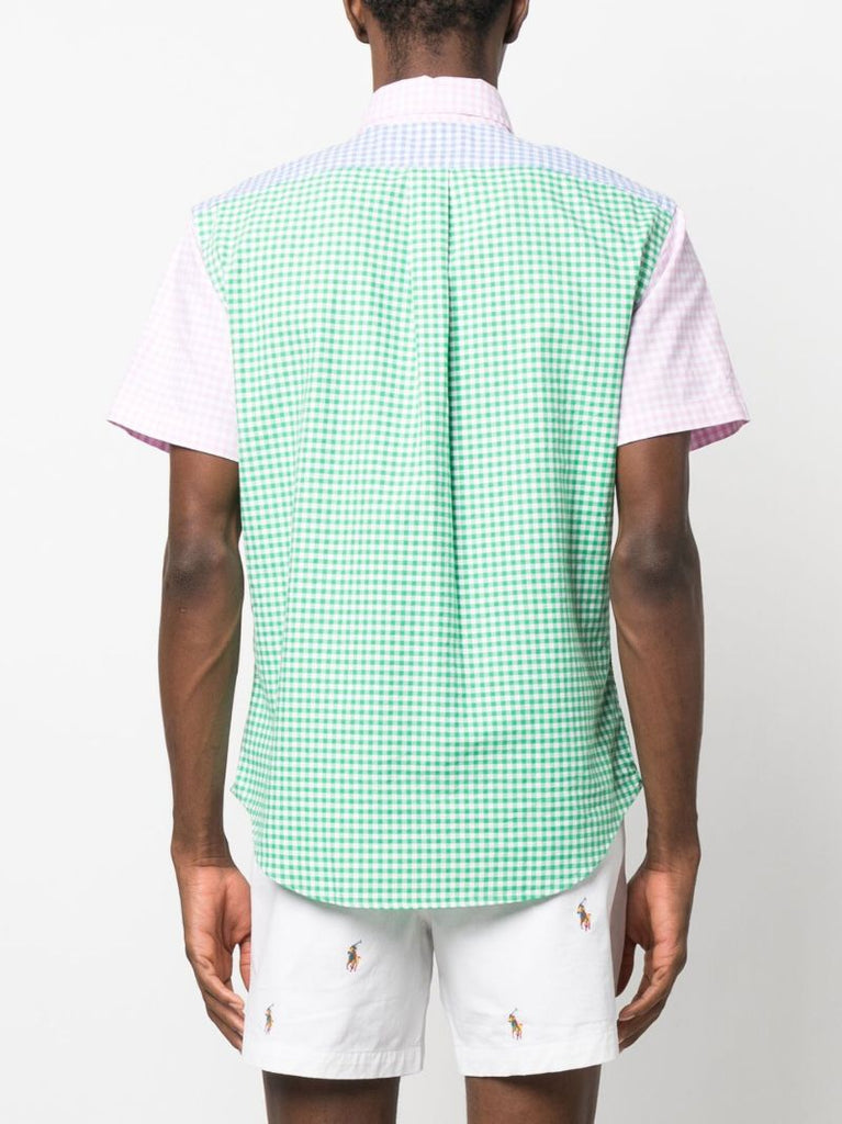 Green Polo Pony Gingham Cotton Shirt