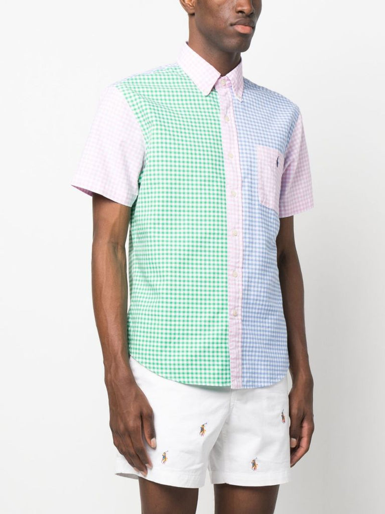 Green Polo Pony Gingham Cotton Shirt