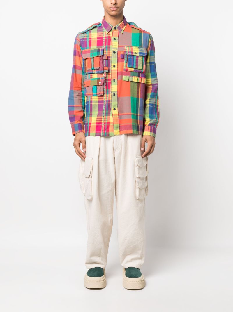Orange Check Cotton Shirt