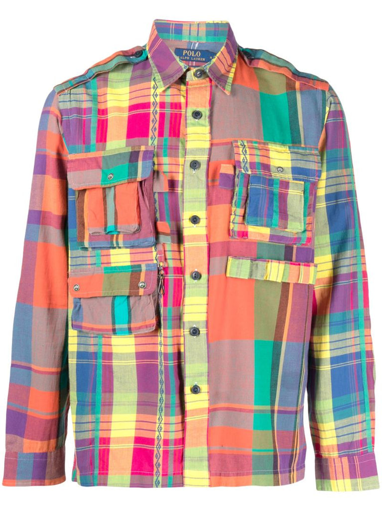 Orange Check Cotton Shirt