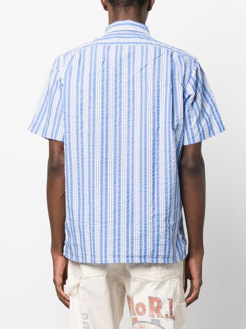 Blue Polo Pony Striped Cotton Shirt