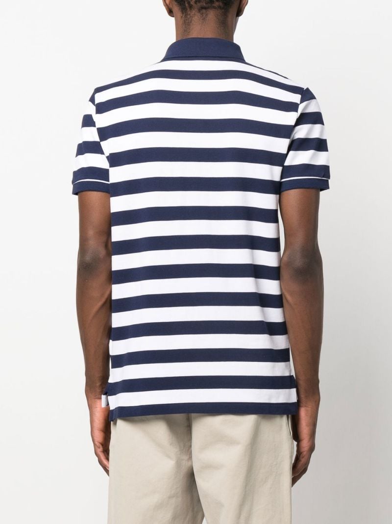 Blue Polo Pony Striped Polo Shirt